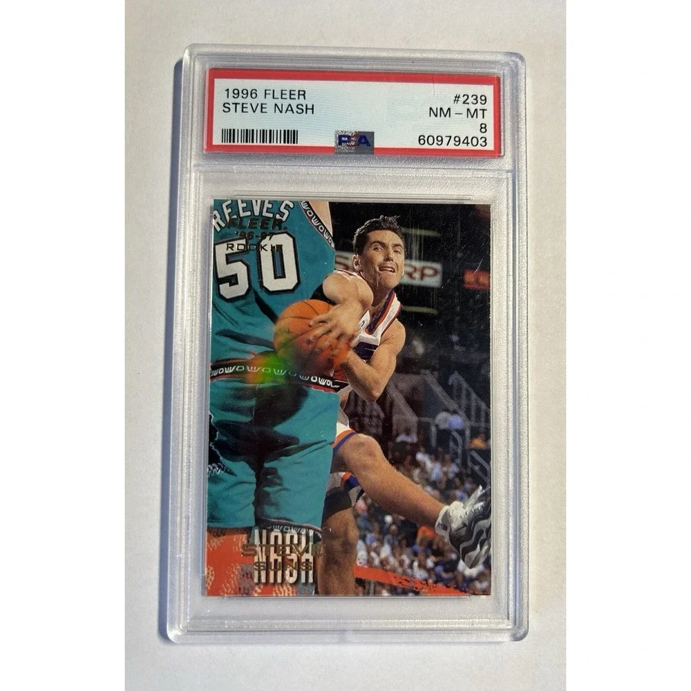 1996-97 Fleer - #239 Steve Nash PSA 8 NM-MT (RC) (X8)